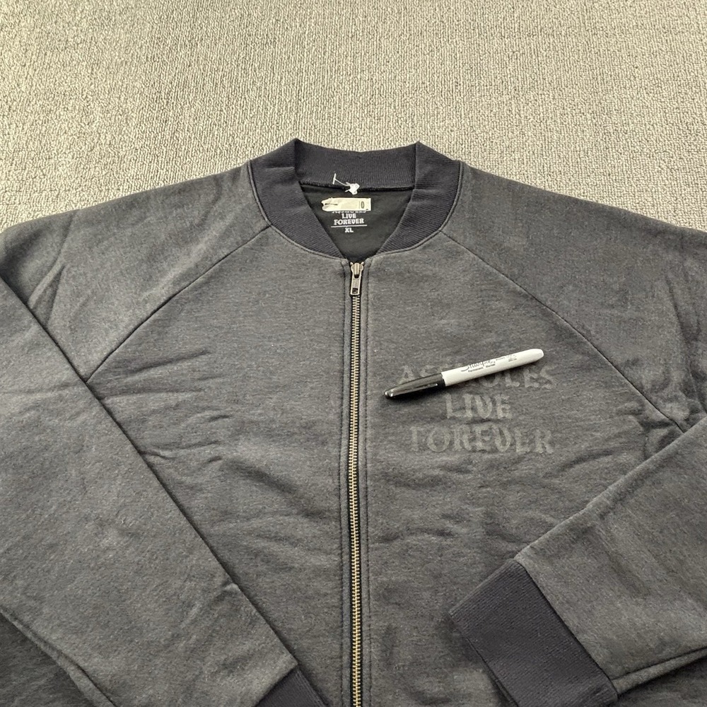 A**holes live forever Jacket Adult Size Extra Large Gray Full Zip Long Sleeve - Picture 3 of 14